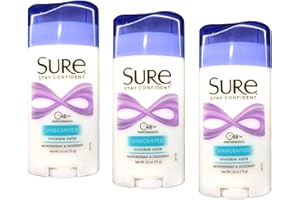 Sure Deodorant 2.6oz Invisible Solid Unscented (Pack of 3)