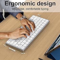 YORUNOHOSHI 2.4G Wireless Keyboard, Ultra Slim Dual