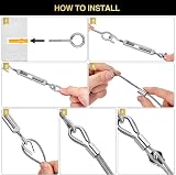 DIYLAND 35m Stainless Steel Wire Rope Kit 2mm with Turnbuckles Climbing Trellis view 4