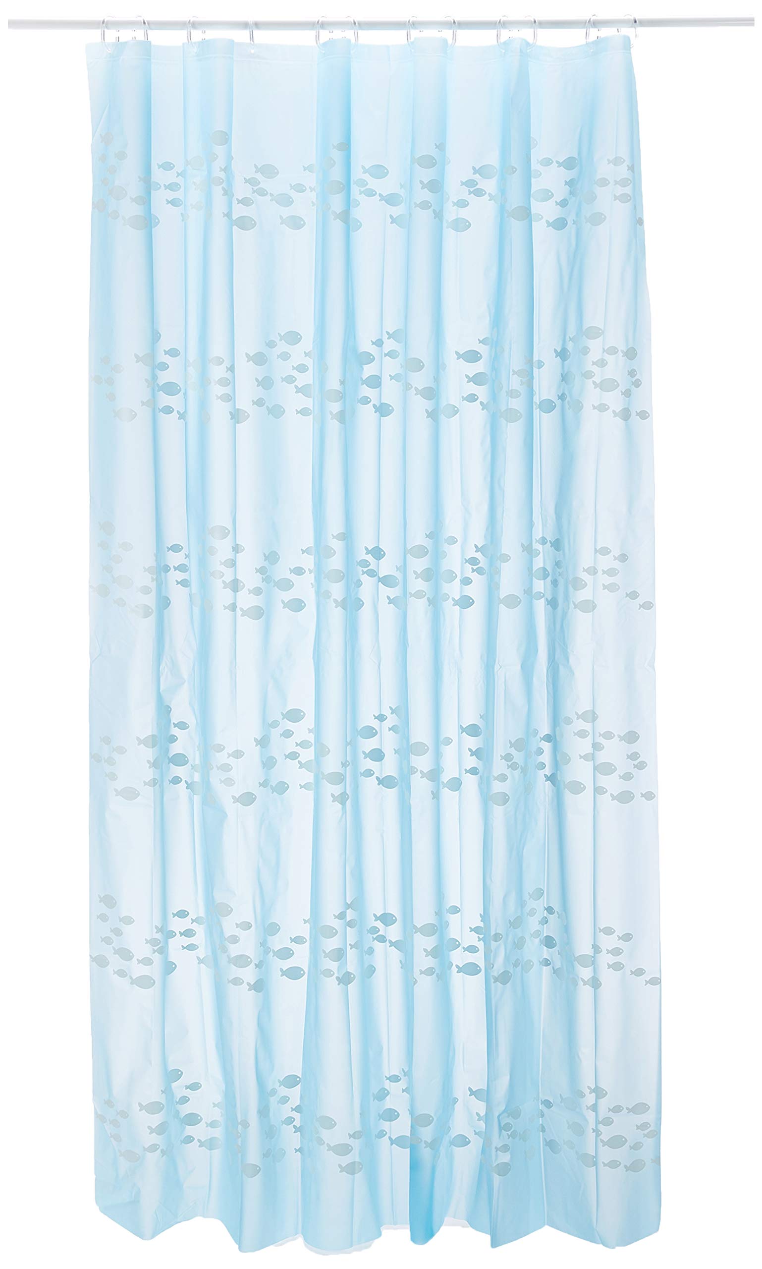 Spirella Lifestyle Plastic Curtain – Sardine Blue 180 x 200 1105552, White, Standard