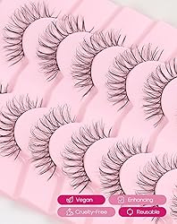 Wispy Strip Lashes Natural Faux Mink Lashes Fluffy