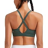 RUNNING GIRL Sports Bra for Women High Support, Molded Cup High Impact Sports Bras with Sewn in Pads Strappy Running Bra