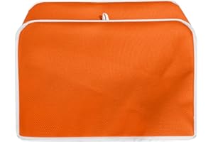 TOADDMOS Orange Toaster Cover, Kitchen Bakewave Protector, Universal Dustproof Washable Kitchen Toaster Dust Covers