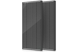 Rvpozwer 18BB 200W Solar Panel, 2Pcs N-Type 12V/24V 100 Watt Solar Panels, 25% High Efficiency Monocrystalline Solar Module, for RV, Boat, Marine, Trailer, Farm, Rooftop and Home Off-Grid System