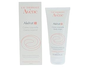 Eau Thermale Avene Akérat Smoothing Exfoliating Cream, Salicylic & Lactic Acid Body Lotion Exfoliates Dry, Rough Skin, 7.05 oz.