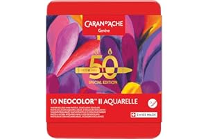 Caran d'Ache Box of 10 NEOCOLOR™ II Aquarelle Pastels 50 Years POP – Special Edition