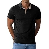 Sailwind Men's Cotton Polo Shirts Short Sleeve Casual Summer Shirts Classic Collared Golf Shirt with Pocket