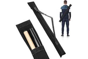 Fiyooau Pool Cue Case 2 x 2, 32" Long Pool Stick Case for Holding 2 Butts & 2 Shafts Sturdy Billiard Cue Bag with Shoulder St