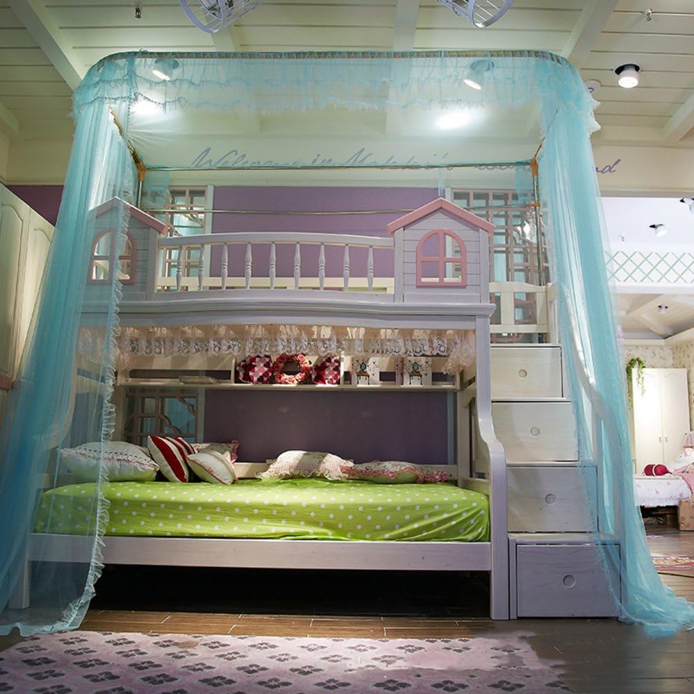 DE&QW U typ gericht etagenbett moskitonetz betthimmel, Schiene typ