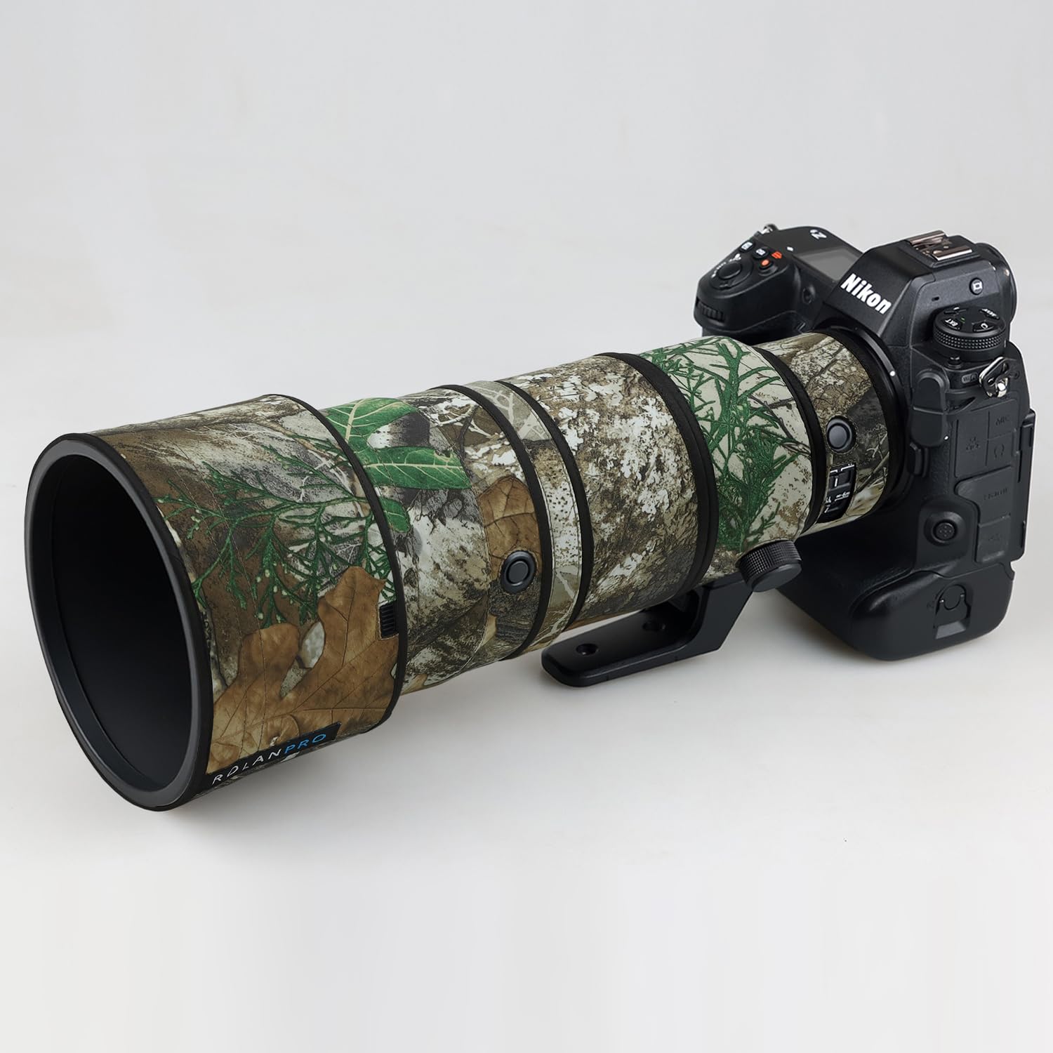 ROLANPRO Waterproof Camouflage Lens Coat for Nikon Z 400mm f/4.5 VR S, Protective Skin Sleeve for Wildlife & Bird Watching - #27 Jungle Camo