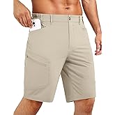Stlight Men's Hiking Cargo Shorts 8"/10" Quick Dry Lightweight Casual Shorts for Athletic Fishing Golf with Zipper Pockets