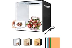 FotStdio Light Box Photography, 16x16 inch Large Photo Light Box with 224 LED Beads, CRI >95, Professional Portable Photo Boo
