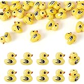 Sparkeads 20 Pcs Yellow Duck Beads 3D Animal Ceramic Beads 12 mm Handmade Porcelain Spacer Beads for Jewelry Bracelet Women DIY Earring Necklace Craft Accessory