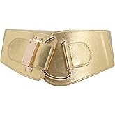 TrendyFashionJewelry Women Fashion Gold Elastic Waistband Belt Waist Hip Metal Hook Buckle Size M L