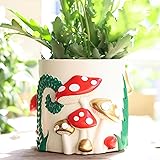 GUGUGO Cute Mushrooms Planters, Flower