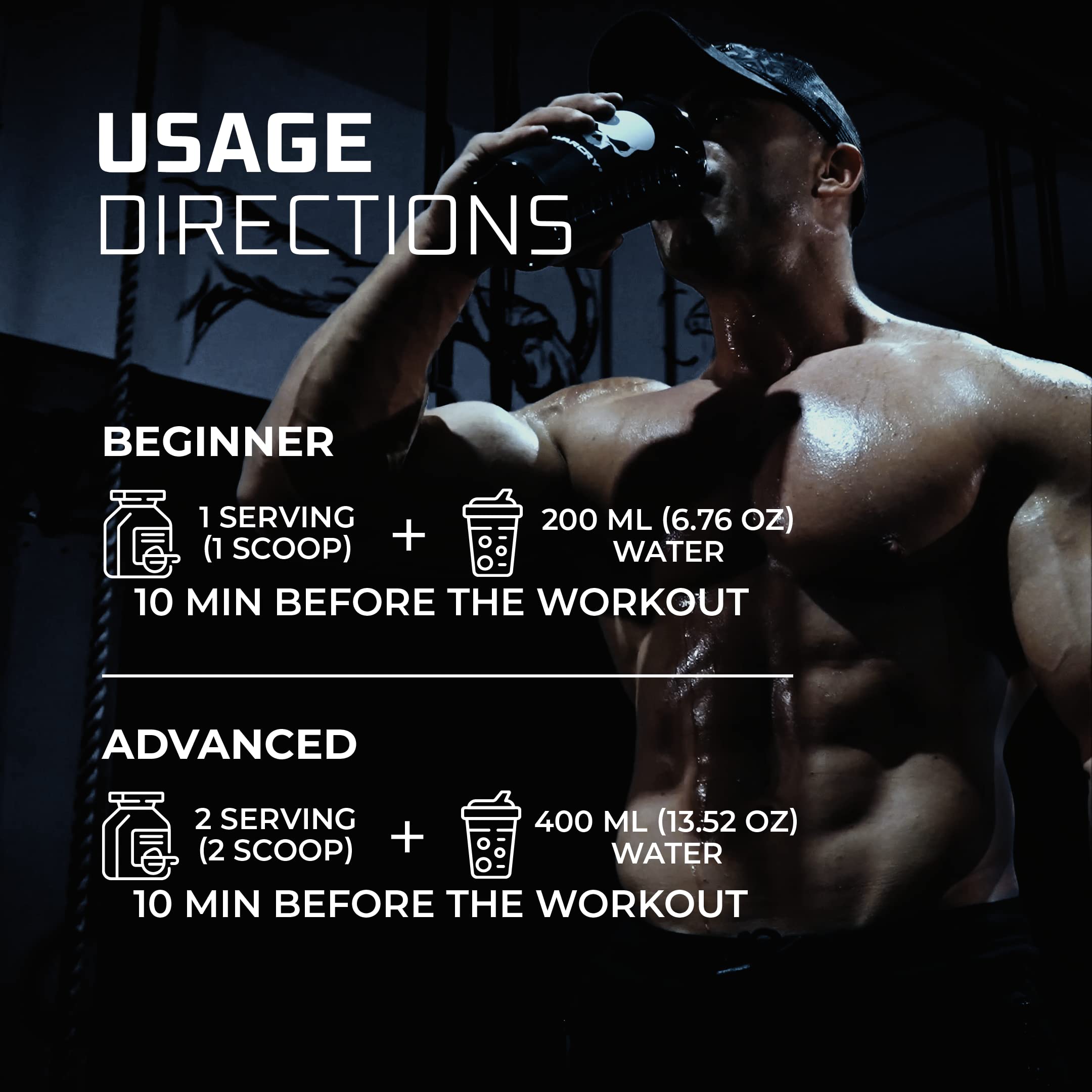 WARCRY Pre-Workout - Ultra Energy, Strength, Clear Focus & Pumps with Nitrosigine, Caffeine, Beta-Alanine - Blue Raspberry Flavor, 30 Servings