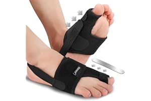 WANNENT Bunion Corrector for Women Big Toe Straightener,Orthopedic Bunion Splint, Non-Surgical Hallux Valgus Correction, Hammer Toe Straightener, Comfortable & Breathable for Day/Night（M-Black）