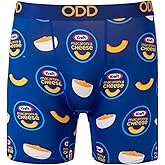 Odd Sox – Kraft Mac and Cheese Novelty Boxer Briefs – Funny Food Graphic Underwear-Soft Stretch Polyester Blend