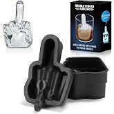 Middle Finger Whiskey Ice Cube Mold, 1 Pack Party Essentials For Adults | Large Size &amp; Reusable, Food Grade Silicone, Easy Remove, Fun Shapes, Prank Gag Gift for Cocktails &amp; Drinks, Bar &amp; Kitchen