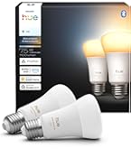 Philips Hue Smart LED A19 Bulb, White Ambiance, E26 Base, 7.2W