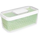 OXO Good Grips GreenSaver Produce Keeper - Large,White | Carbon Filter Slows Spoiling, Adjustable Airflow, Ideal for Fruits and Vegetables