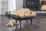 Inglenook Heavy Duty Cast Iron Open Fire Grate Log Coal Wood Basket Holder Black view 2