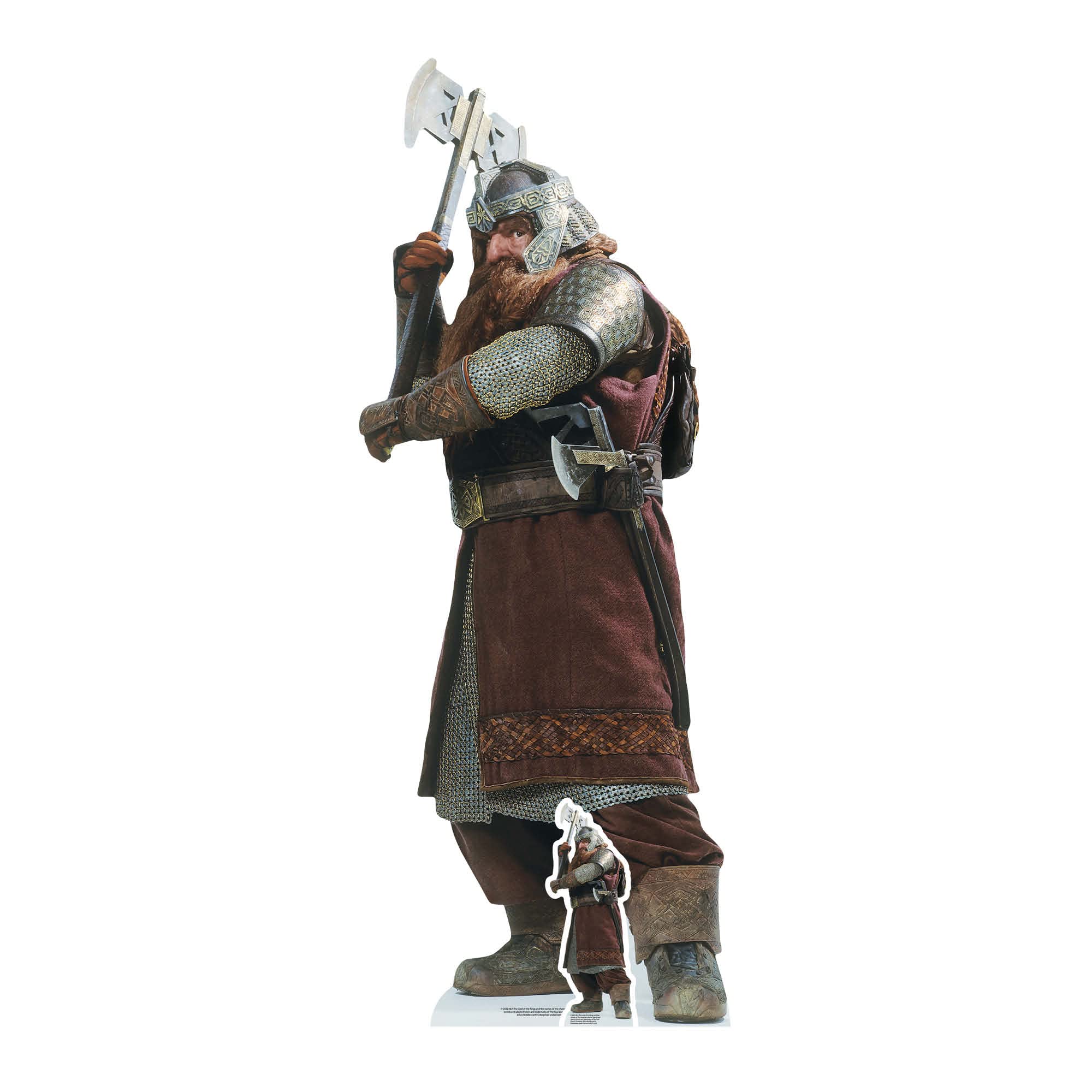 Star Cutouts SC4134 Lord of the Rings Gimli Cardboard Cutout with Mini – Lifesize Dwarf Warrior Display for Middle-earth Fans