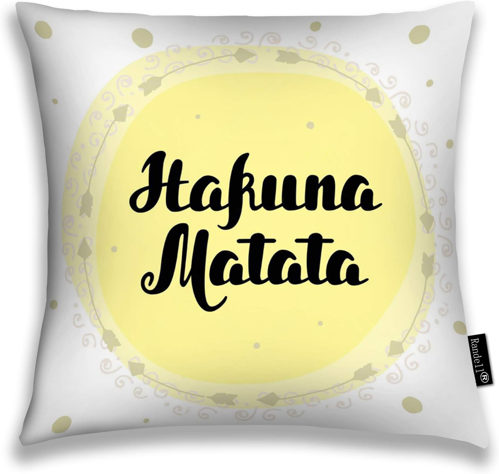 Randell Pillowcase Square Hakuna Matata Throw Pillow 18 X 18 Inches Pillow Case Cover Cushion