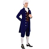 Men's Thomas Jefferson Costume, Iconic Adult Historical Outfit For Halloween And Cosplay