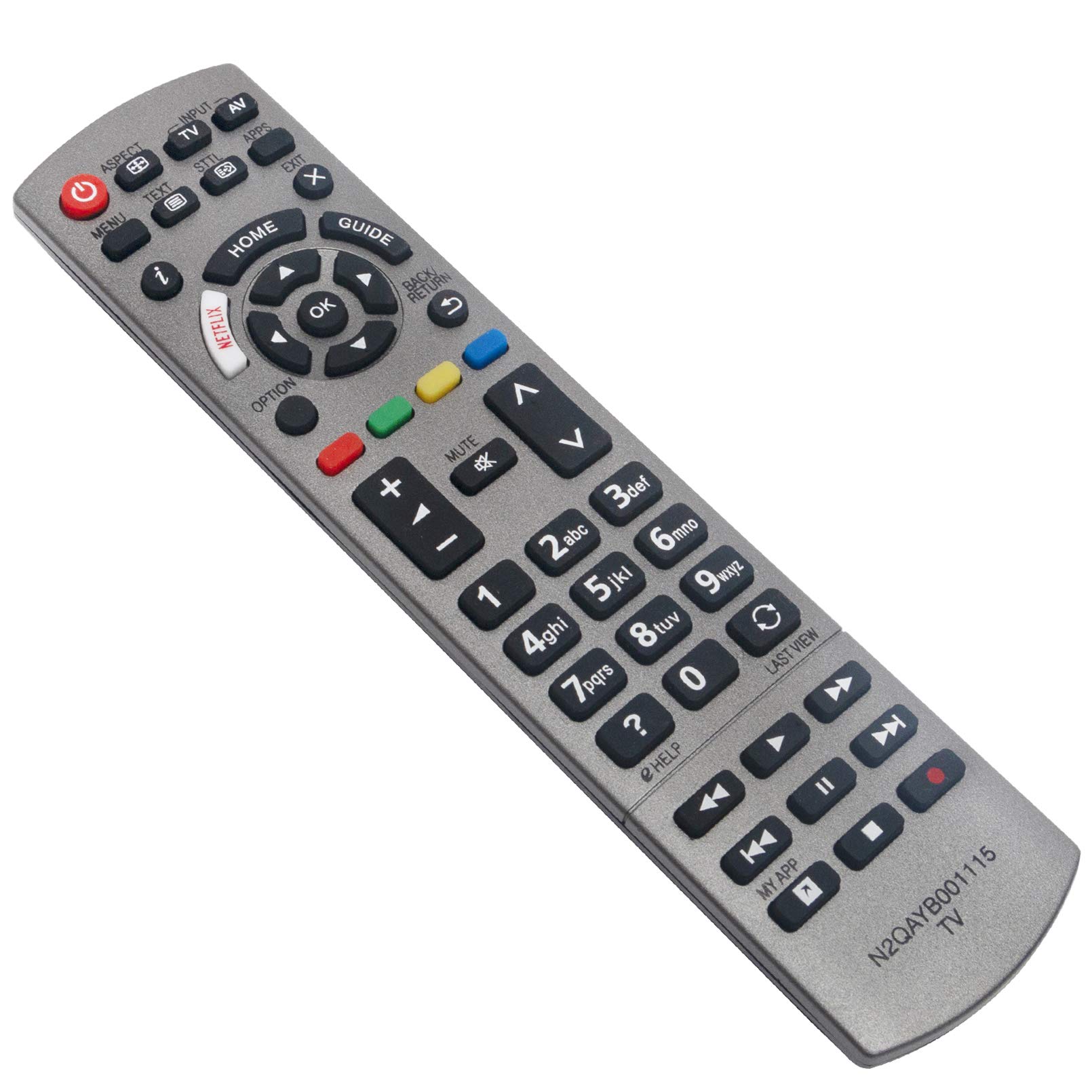 ALLIMITY N2QAYB001115 Remote Control Replace for Panasonic Viera TV TX-40EX700B TX-40EX700E TX-49EX610E TX-49EX613E TX-50EXM715 TX-58EX703E TX-58EX730E TX-75EX750B TX-75EX780E