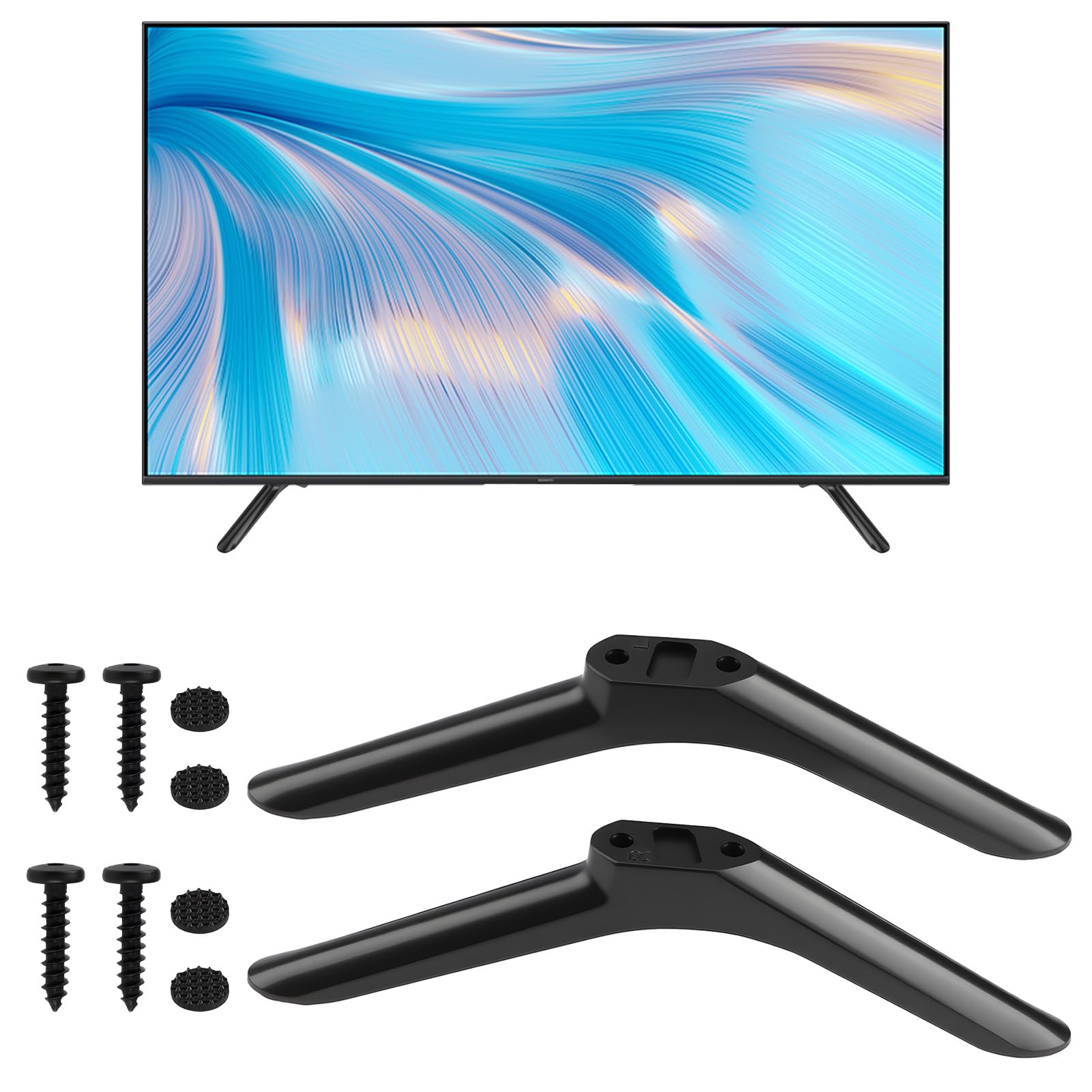Photo 1 of 1 Pair 32 Inch TV Stand Legs for Samsung TV Legs, Universal Legs Replacement for Samsung with Screws, Suitable for New Setup in Your Living Room, Bedroom, Or for Replacing a Damaged Base