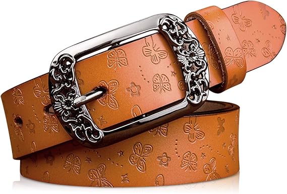 Amazon Dorriso エレガント腰ベルト レディース 本革レザーベルト 細 快適 旅行 ゴルフ ビジネスベルト レザー 耐久性 牛革 3サイズ 105cm 110cm 115cm ベルト 通販