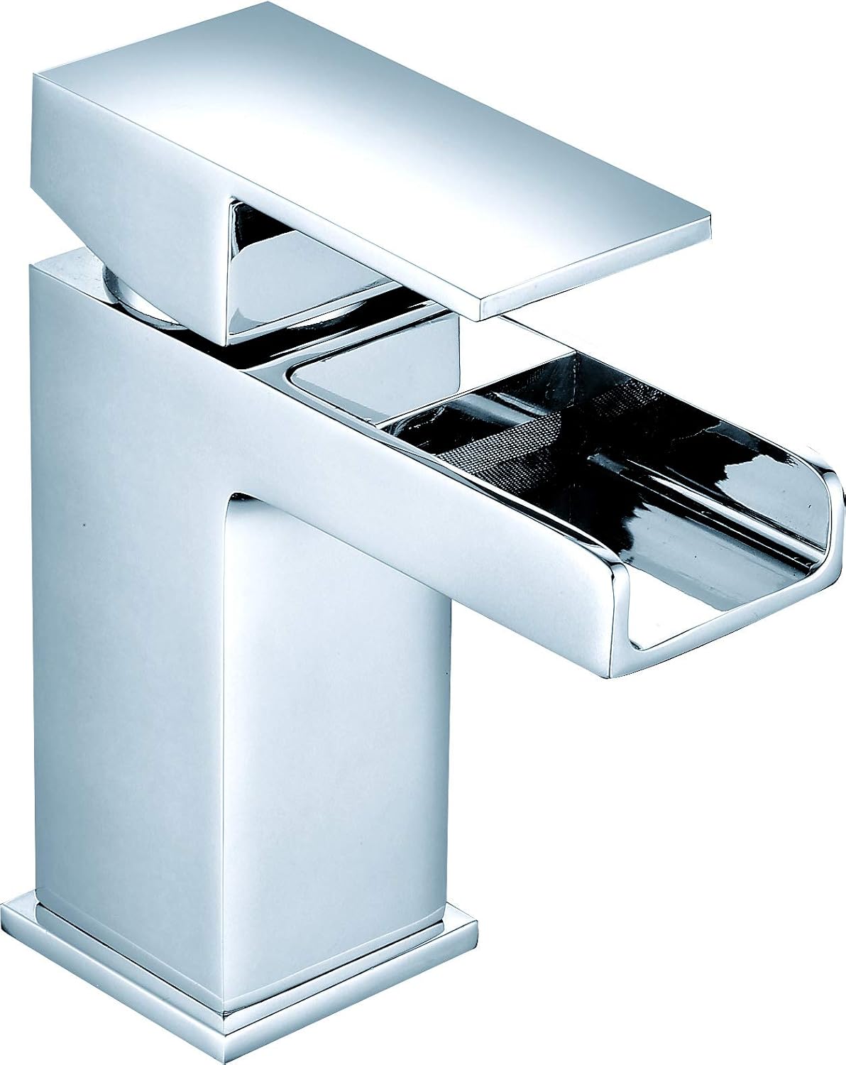 Veebath Square Waterfall Mono Basin Mixer Tap with Pop Up Waste