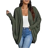 SOLY HUX Plus Size Cardigan Sweaters for Women Open Front Long Sleeve Knit Sweater Fall Clothes