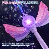 Britik Bubble Wand Kids Light Music Bubble Machine Fairy Wand Gift view 3