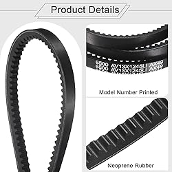 uxcell 2Pcs AX49 EPDM V-Belt, Raw Edge Cogged