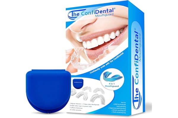 The ConfiDental - Moldable Mouth Guard for Teeth Grinding Clenching Bruxism Sport Athletic Whitening Tray Pack of 5 Including