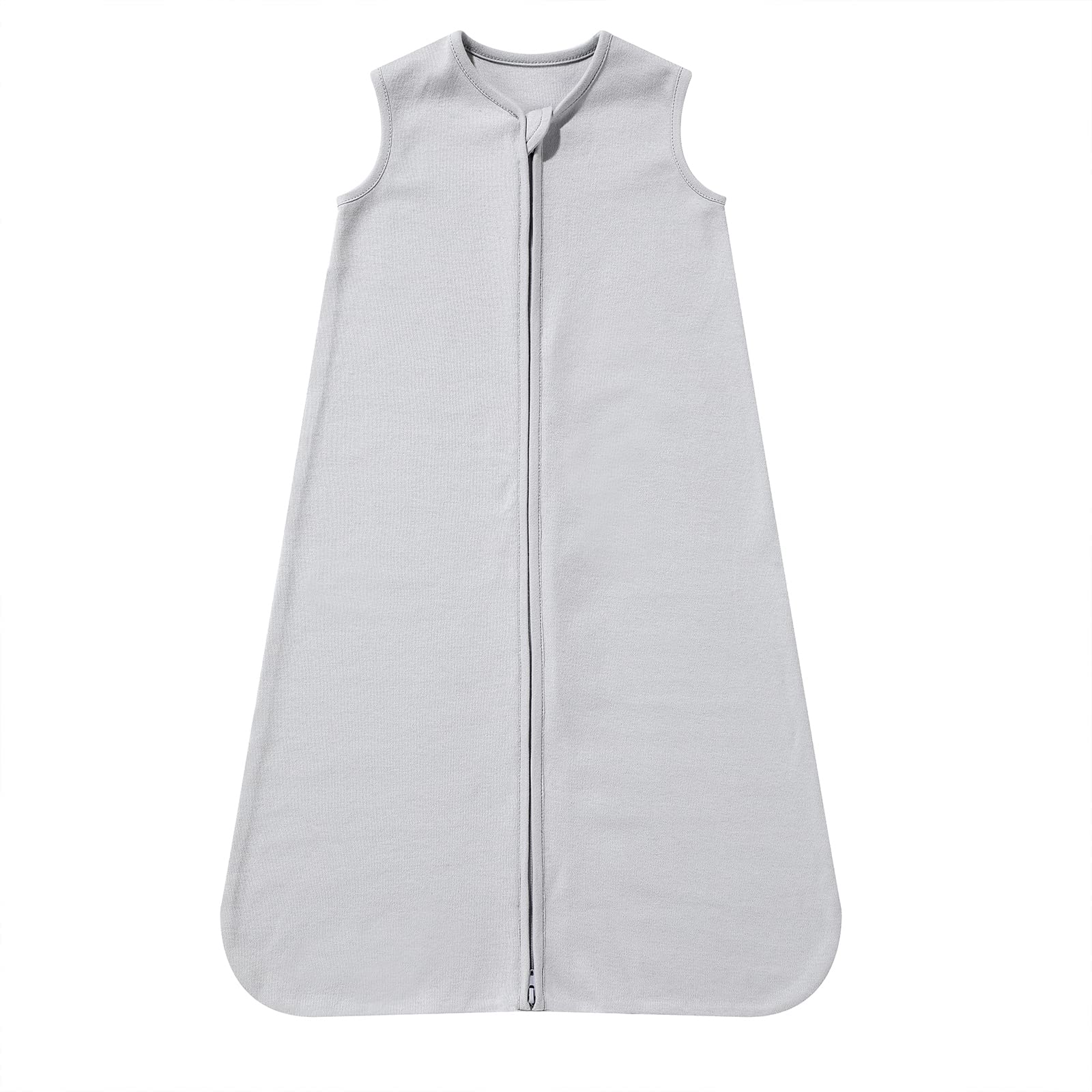 Photo 1 of DaysU Cotton Baby Sleep Sack, Sleeveless Baby Sleeping Bag with Two-Way Zipper, Solid Color Baby Wearable Blanket for Newborn Baby Boys and Girls 18-24 Months, 1-Pack, Grey, 0.5 TOG