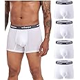 wirarpa Men's Underwear Micro Modal Trunks Soft Microfiber Boxer Briefs 4 Pack