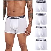 wirarpa Men's Underwear Micro Modal Trunks Soft Microfiber Boxer Briefs 4 Pack
