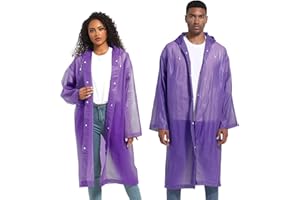 ANLOKE Rain Ponchos for Adults Raincoats (2PACK)– Women and Men Lightweight Rain Poncho Hooded