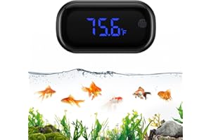 Ankilo Newest Aquarium Thermometer, Wireless Digital Fish Tank Thermometer with Touch Screen, ±0.18°F High Precision, Range of 32-140℉, Fahrenheit Tank Thermometer for Fish, Turtle and Aquatic