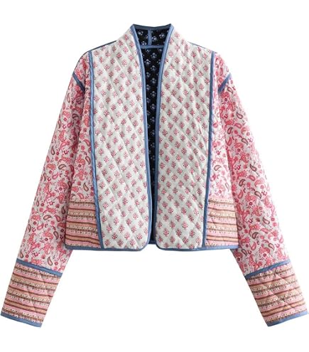 INDACORIFY Indian Assorted Patchwork Jacket, Reversible Winter