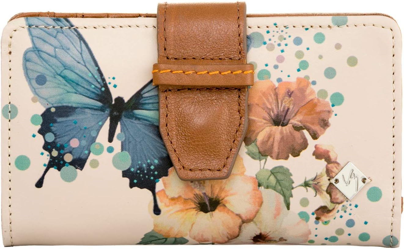 VELEZ 1018225 Women Genuine Leather Bifold Wallets | Billeteras de Cuero Colombiano para Mujeres Honey