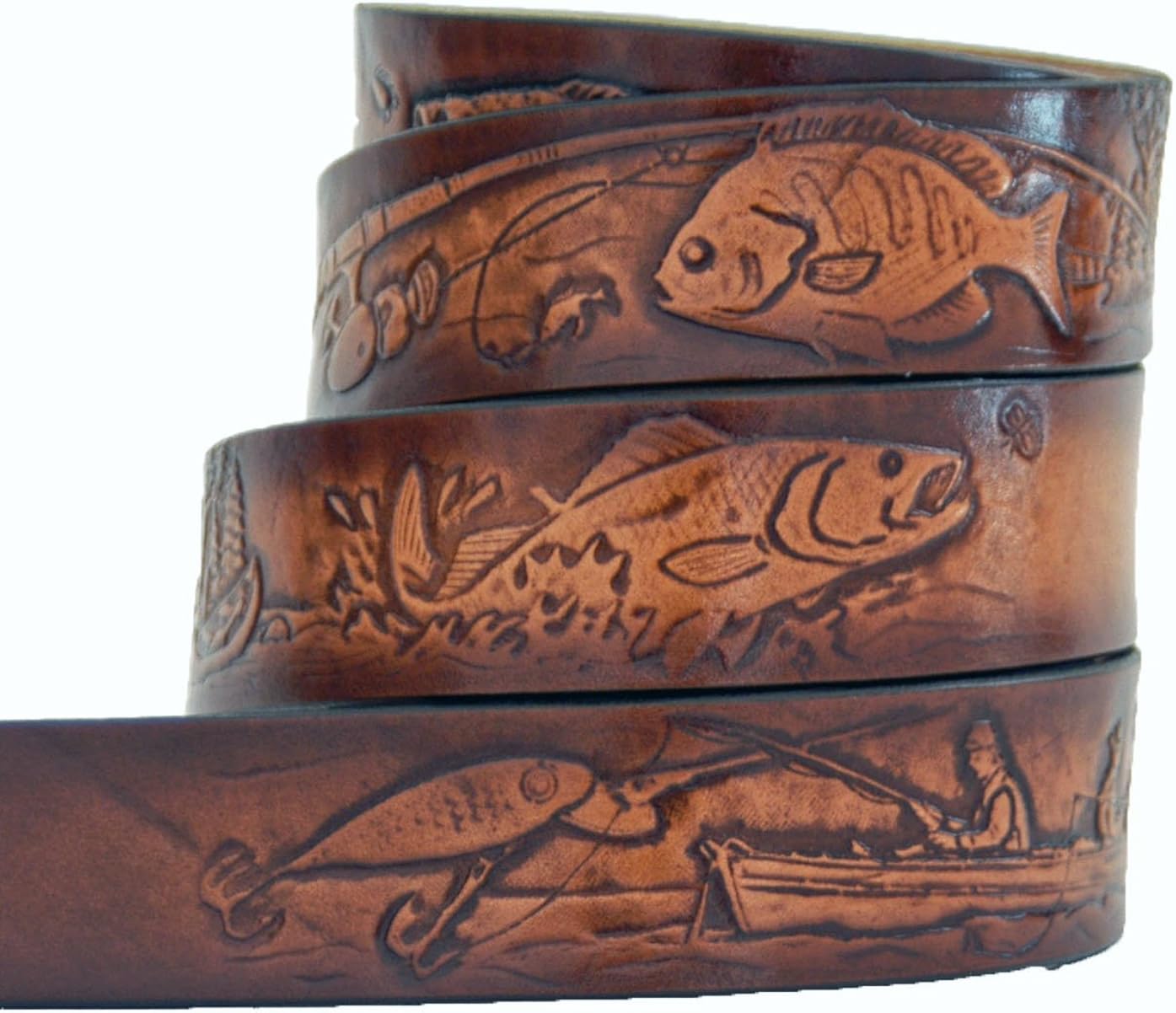 leather belt with name on back