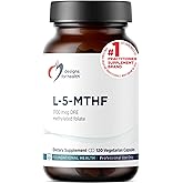 Designs for Health L 5-MTHF - Quatrefolic L Methylfolate Supplement 1mg (1700mcg DFE) - Methylated Folate Supplement for Women & Men - Supports Methylation - Non-GMO, Gluten Free (120 Capsules)