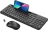 Cimetech Wireless Keyboard and Mouse Set with Phone Holder, 2.4GHz USB view 1
