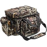 BalanZze Fishing Tackle Bag for Saltwater or Freshwater, Water-Resistant 3600 Tackle Box Bag, Fishing Bags for men 19.68 * 11.81 * 9.84in Camouflage Color