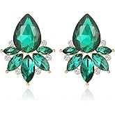 ATIMIGO Vintage Rhinestone Drop Earrings Elegant Crystal Cluster Art Deco Hypoallergenic Wedding Bridal Earrings for Women Brids Bridsmaids Prom Formal