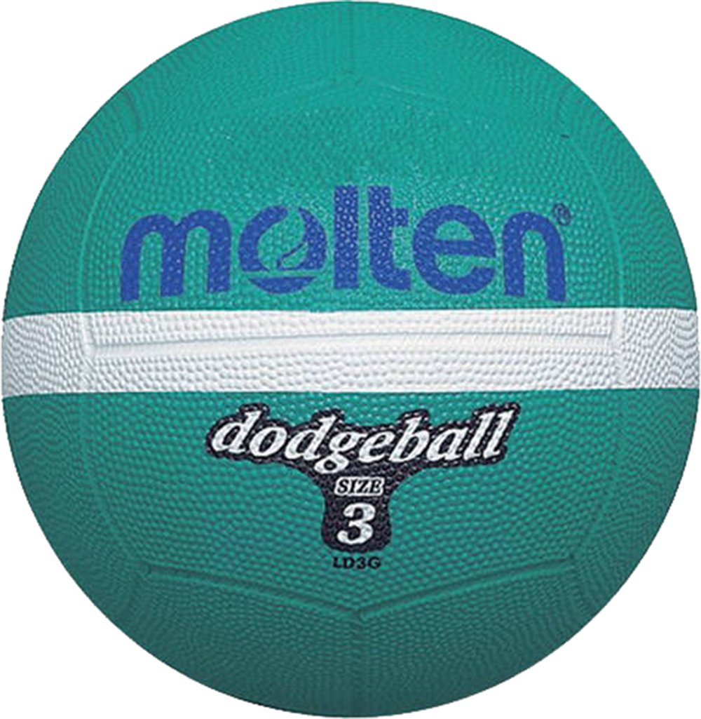 Molten Green Rubber Dodgeball (Green - Size 3), One Size